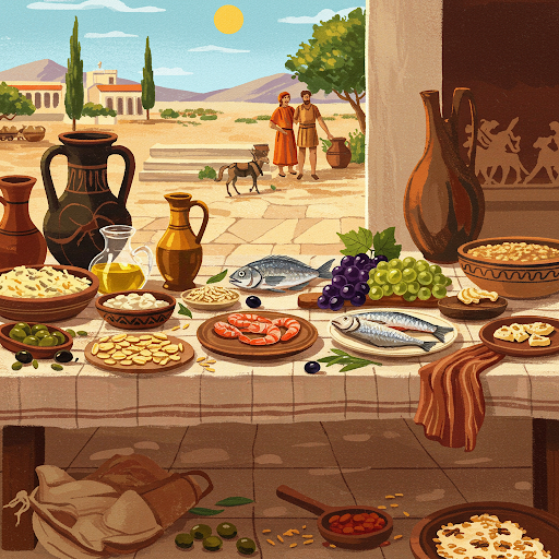 grecia antiga e a dieta mediterrânica antiga