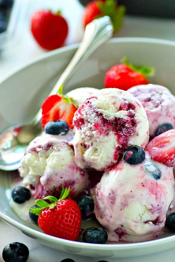 gelado de iogurte feito em casa