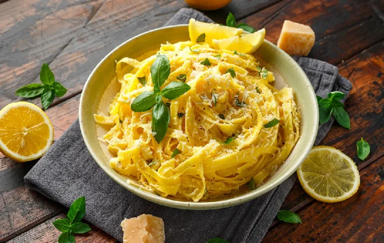 pasta com limão das receitas da dieta mediterrânica